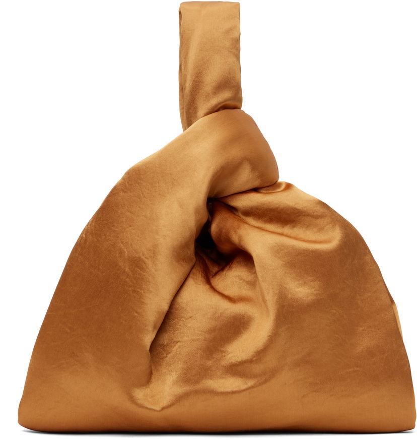 Torbica Nanushka Nanushka Jen Knotted Satin Pouch Rjava | NW25RSBG02419