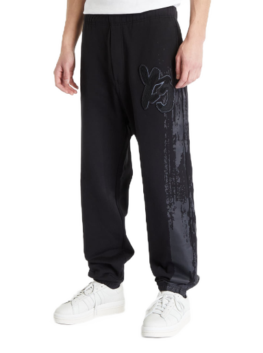 Cargo hlače Y-3 Graphic Logo French Terry Pants Črna | H44805