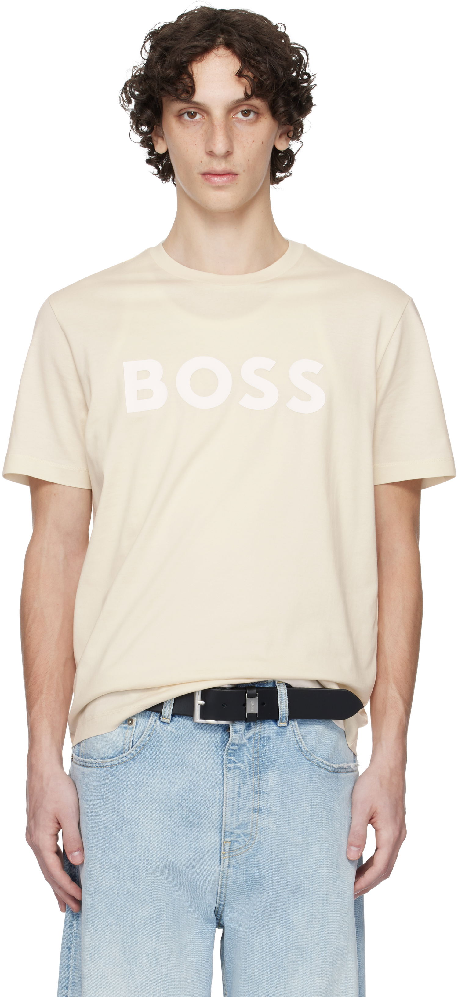 Majica BOSS BOSS Cotton-Jersey Logo T-Shirt Bež | 50495742, 0