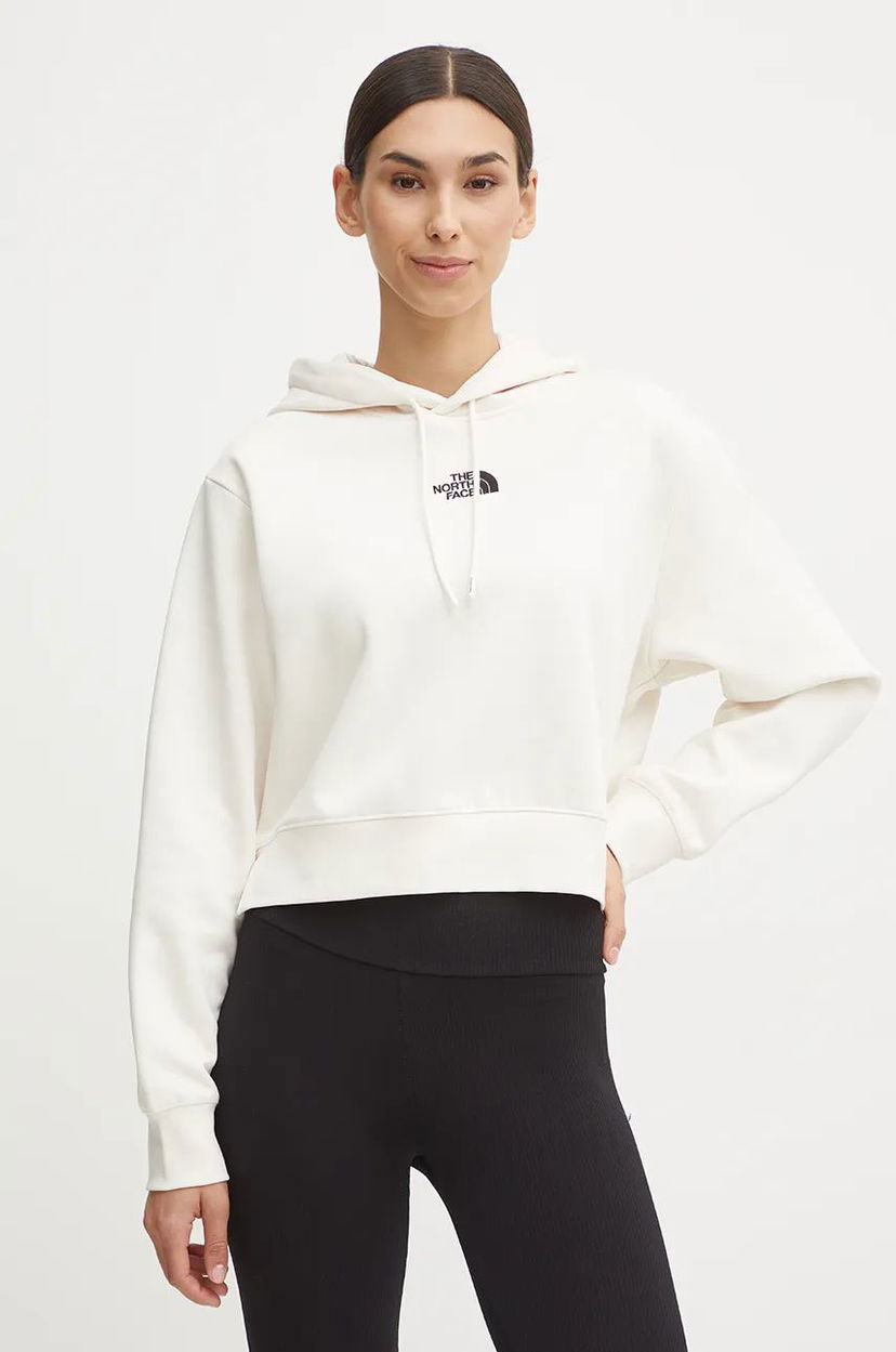 Pulover The North Face Essential Crop Hoodie Bela | NF0A89EXQLI1