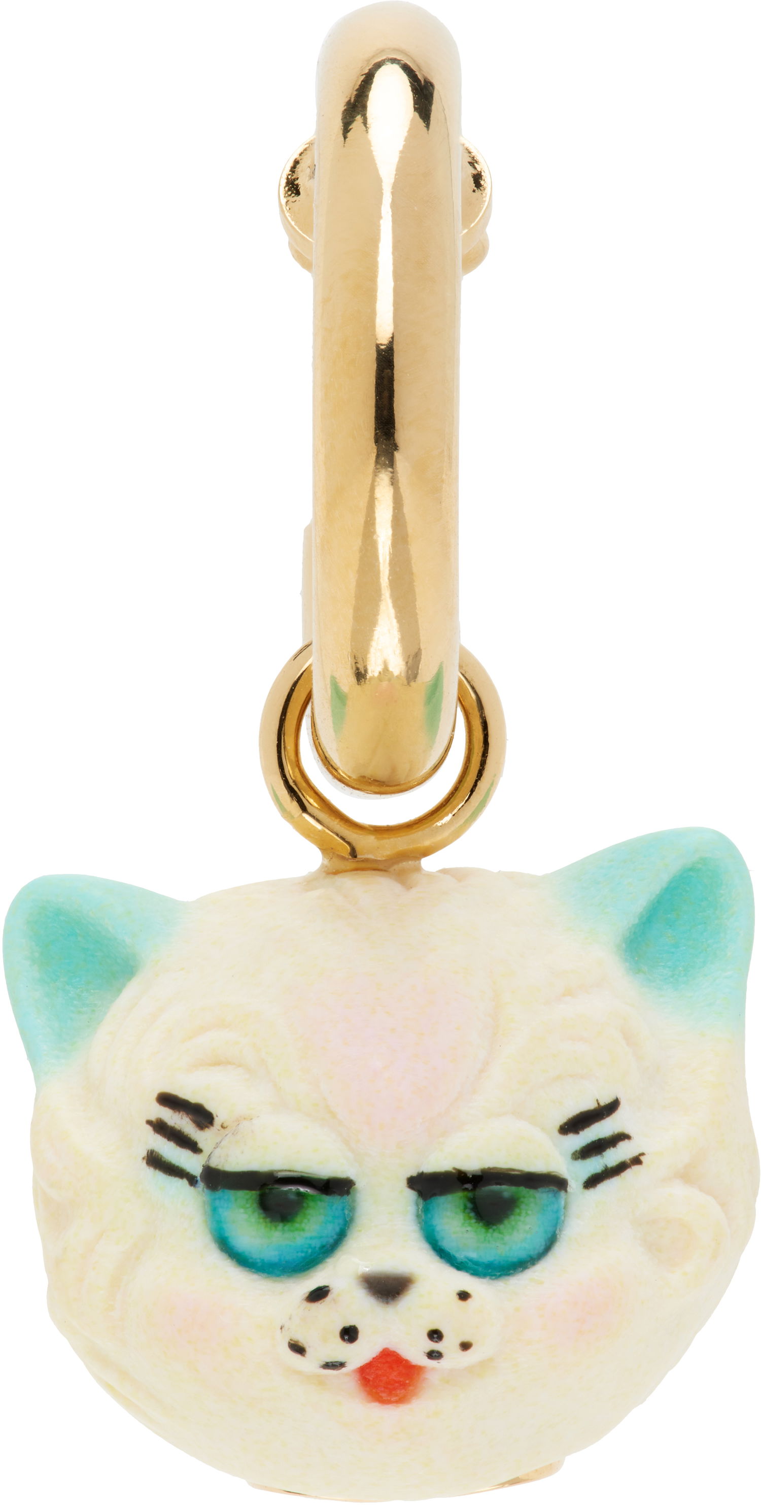 Uhani Valentino Valentino Garavani 'Le Chat De La Maison' Clip-On Cat Face Earring Večbarvna | 7Y2J0AL6VQY, 0