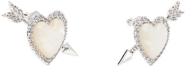 Uhani SHUSHU/TONG SHUSHU/TONG YVMIN Edition Shell Heart Arrow Earrings Bela | 23367WHT00DLR, 1