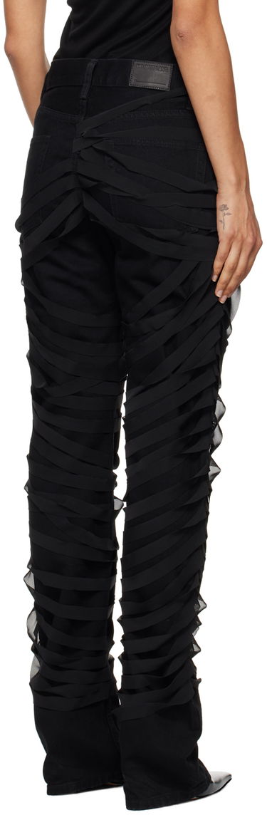 Kavbojke Helmut Lang Ribbons Decorated Worker Pants Črna | O06DW201, 2