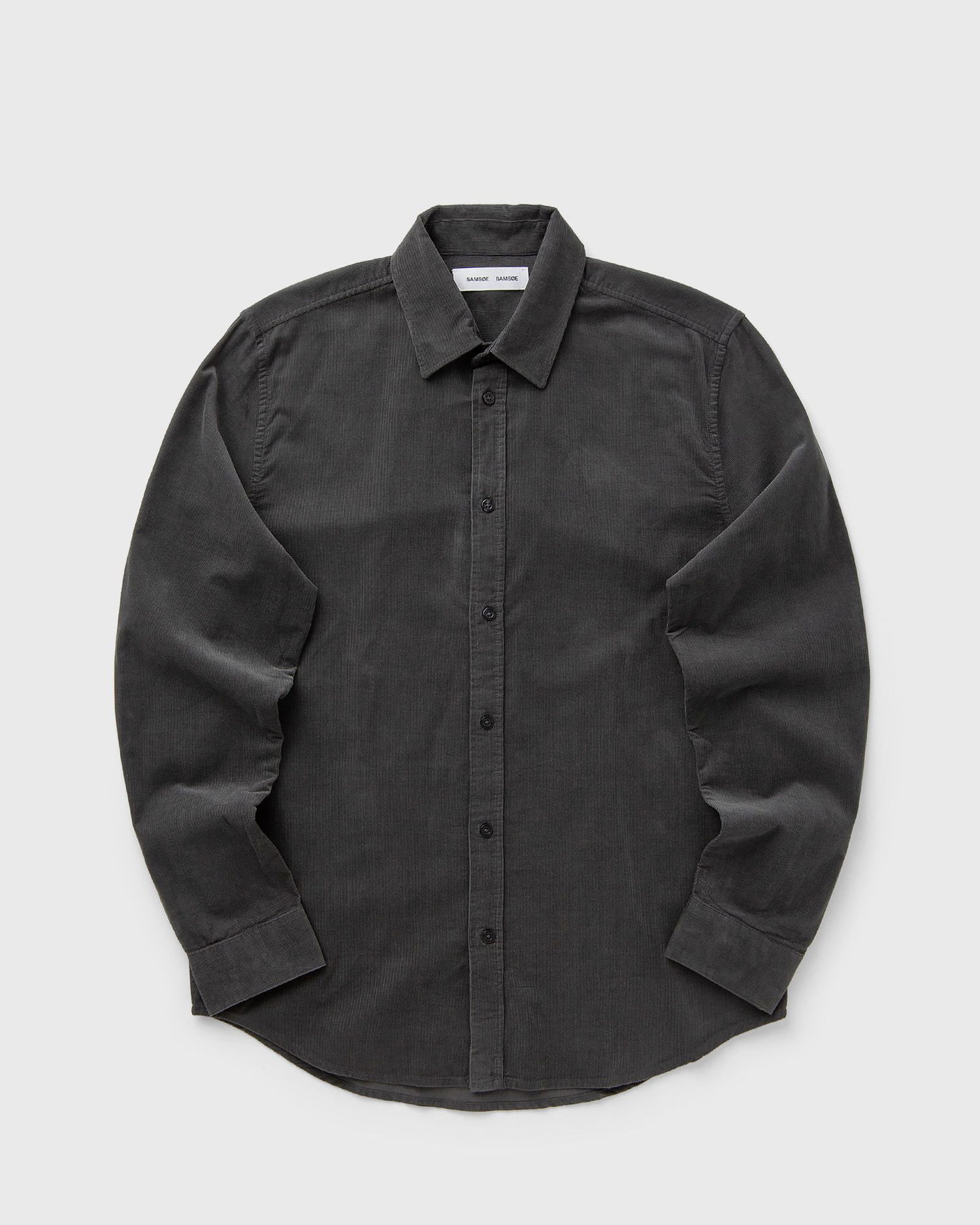 Srajce Samsoe Samsoe SALIAM NX Corduroy Button-Up Shirt Siva | M10000028-BLACK-OYSTER, 1
