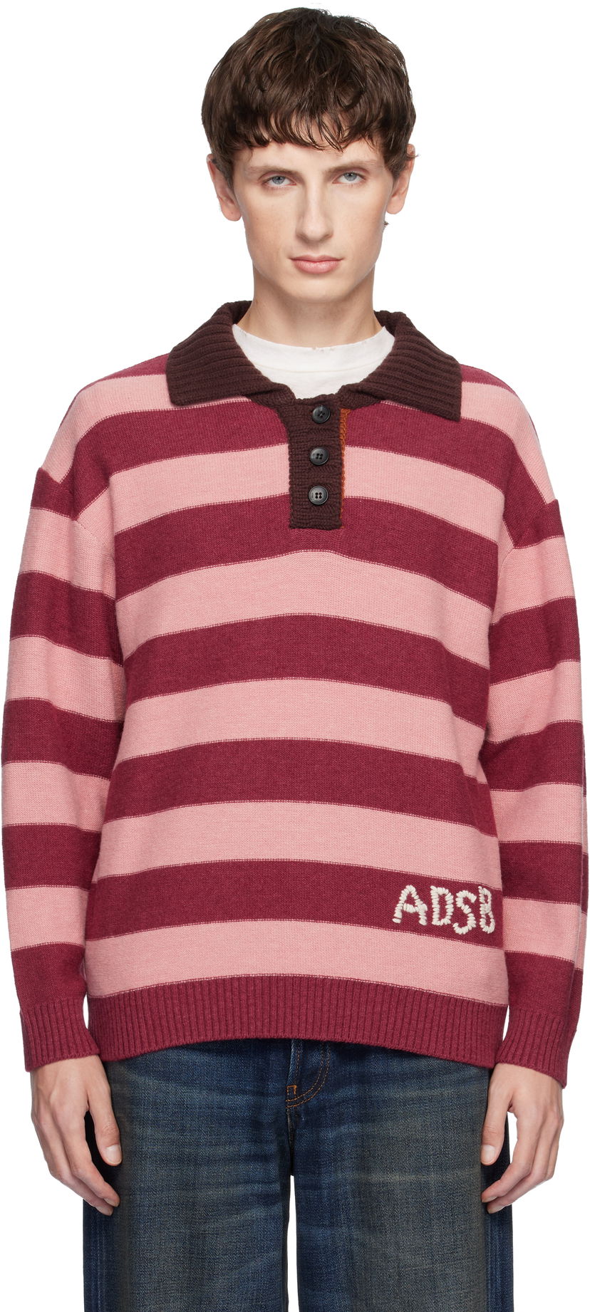 Polo majica Andersson Bell Loose-Fit Stripe Collar Polo Večbarvna | atb1399w