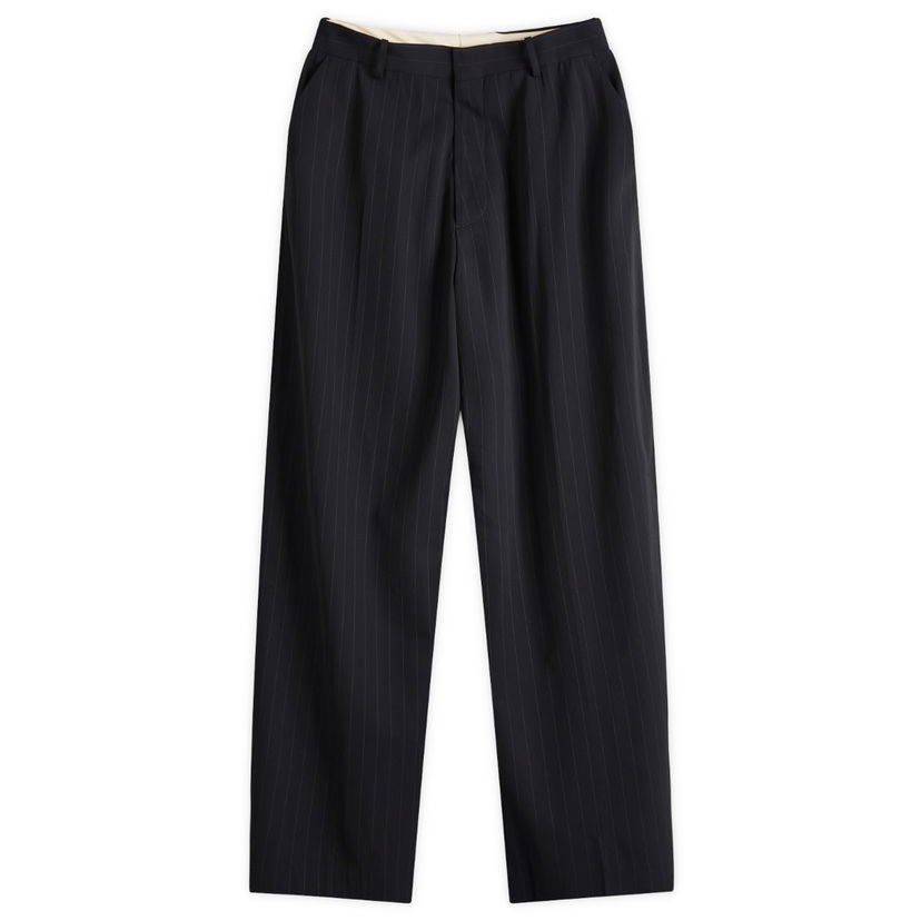 Hlače Acne Studios Pinstripe Trousers Pasant Vis, Size 46 Mornarica | BK0669-BG3