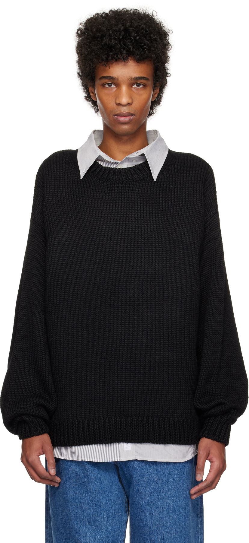 Pleteni pulover WTAPS WTAPS Ingredient Sweater Črna | 242MADT-KNM05