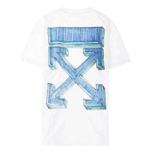 Majica Off-White Loose Fit T-Shirt With Back Print Bela | OMAA038E20JER0020145, 0
