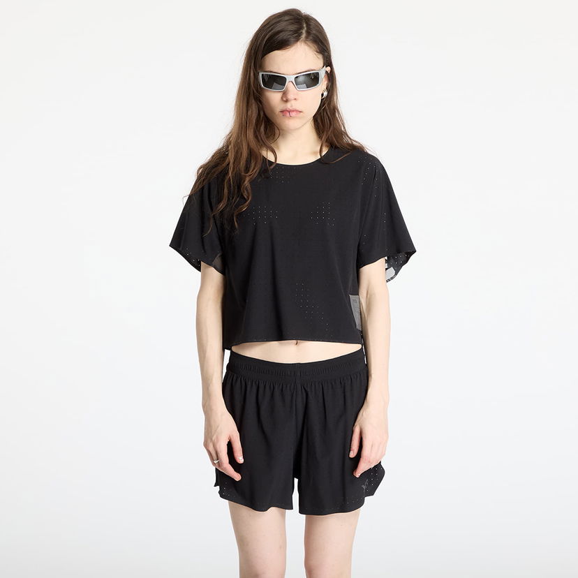 Krop-top Y-3 Y-3 Running Short Sleeve Crop Top Črna | JN4897