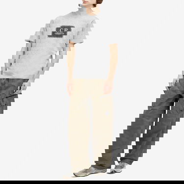 Majica C.P. Company C.P. Company 30/1 Logo Label T-Shirt, Size Large Siva | 18CMTS029A-005100W-M94, 4