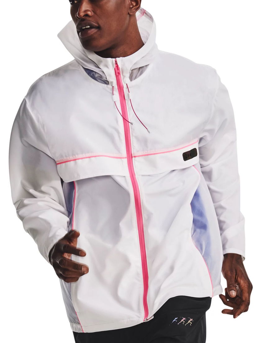 Vetrovka Under Armour Run Anywhere Hooded Running Jacket Bela | 1374229-100