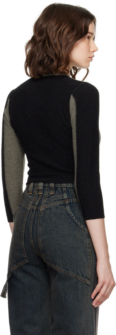 Pleteni pulover Eckhaus Latta Eckhaus Latta Racer Cardigan Siva | 8261-EL-PF25-R -, 2