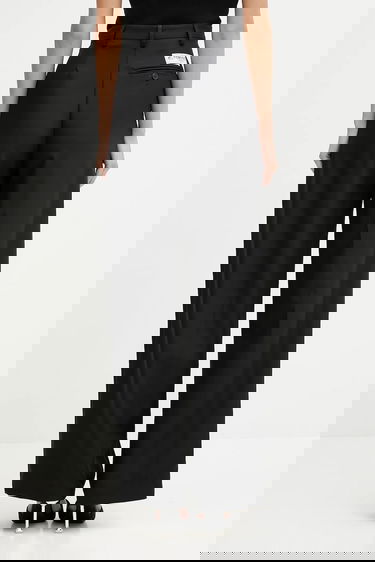 Hlače Fiorucci Fiorucci Wide Leg Tailored Wool High Waist Pants Črna | W02FPBPA464WO01BK01, 2