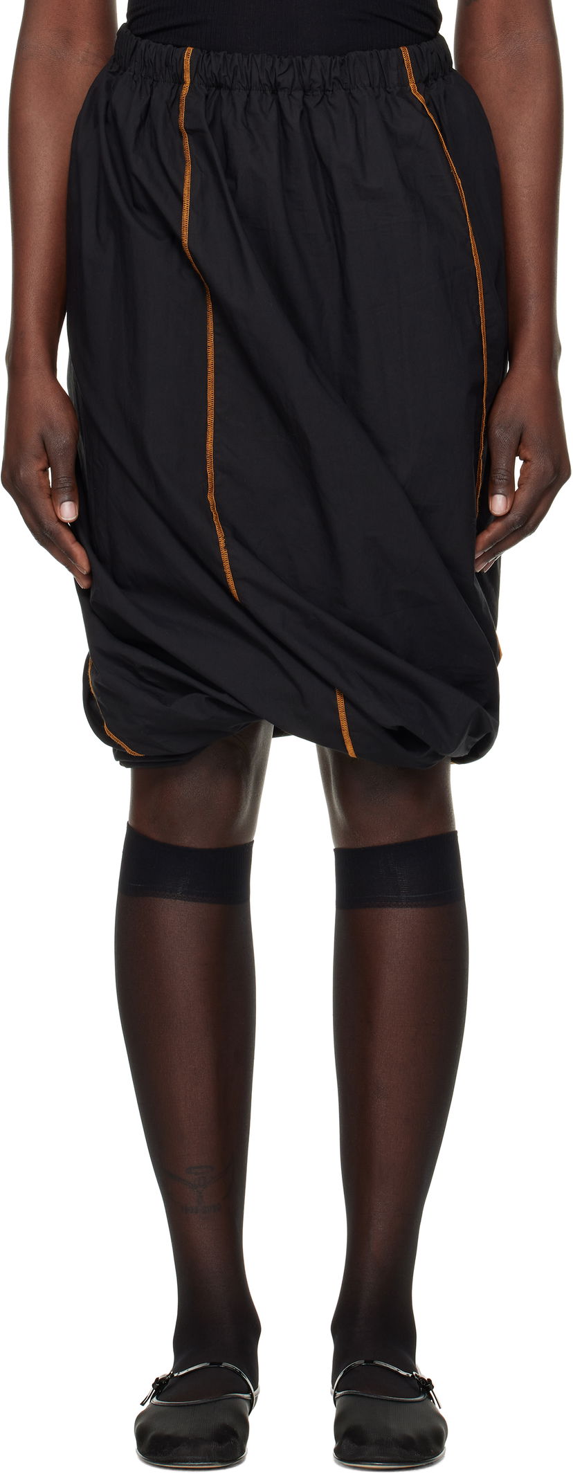 Krila Baserange Turn Midi Skirt Črna | SKTU-PO-SP25