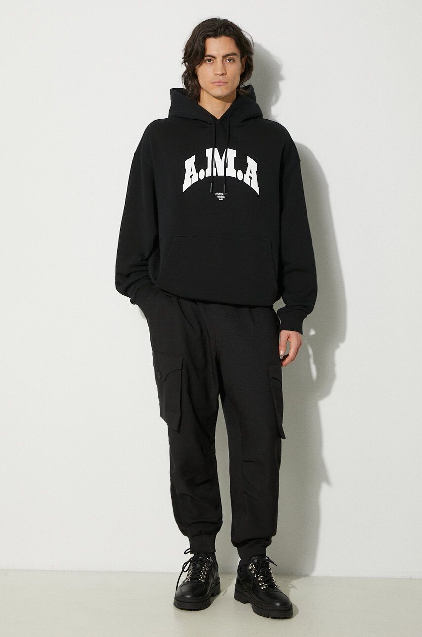 Pulover Marcelo Burlon Hoodie With Print Črna | CMBB106F24FLE0081001, 1