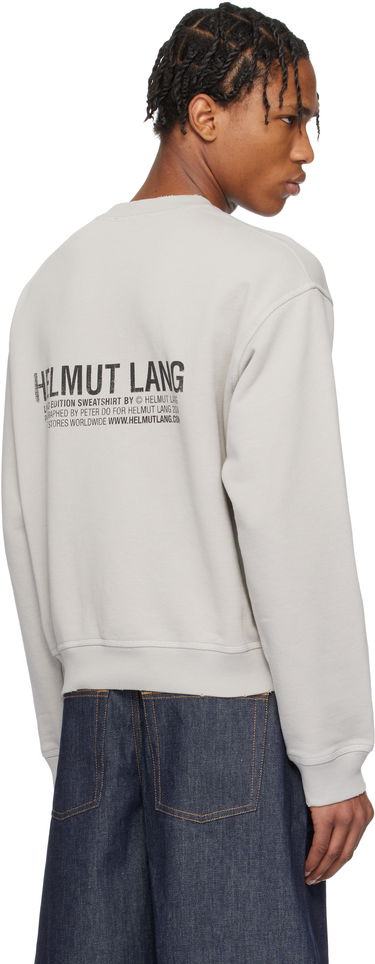 Pleteni pulover Helmut Lang Helmut Lang Dumbo Postcard Crewneck Sweatshirt Siva | O10HM523, 2