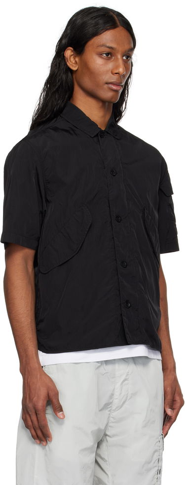 Srajce C.P. Company C.P. Company Chrome-R Short Sleeve Shirt Črna | 18CMOS035A-005904G, 1
