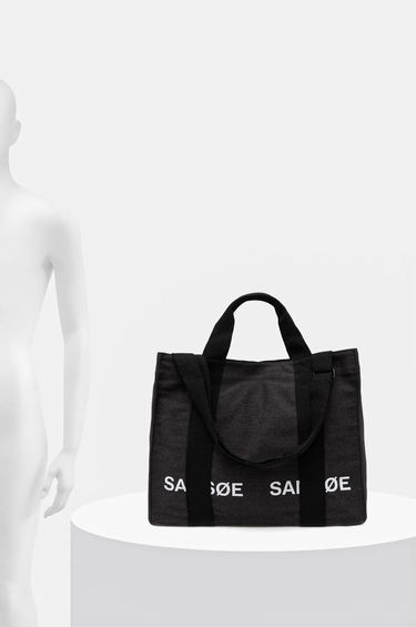 Tote bag Samsoe Samsoe SALUCAS Canvas Tote Bag Črna | U24400010, 5