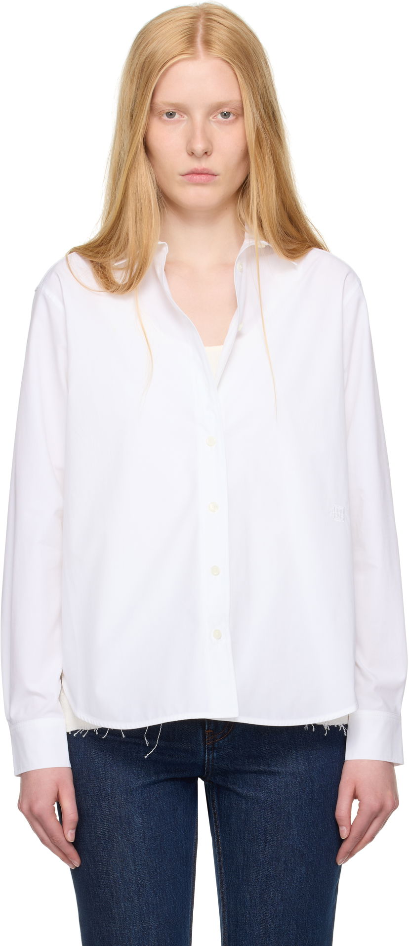 Srajce TOTEME Signature Cotton Shirt Bela | 243-WRT810-FB0119