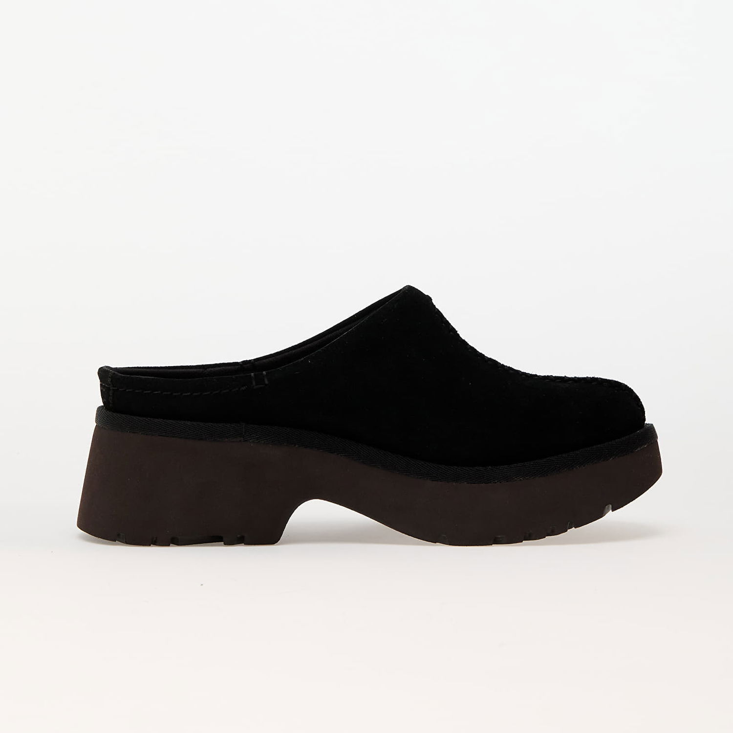 Superge in čevlji UGG ® New Heights Clog for Women in Black, Size 3, Suede Črna | 1152731-BLK, 1