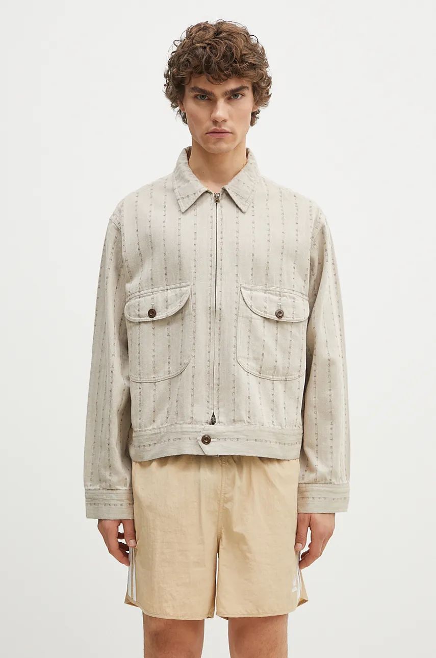 Jakna Human Made Herringbone Zip-Up Work Jacket Bež | HM28JK014, 0