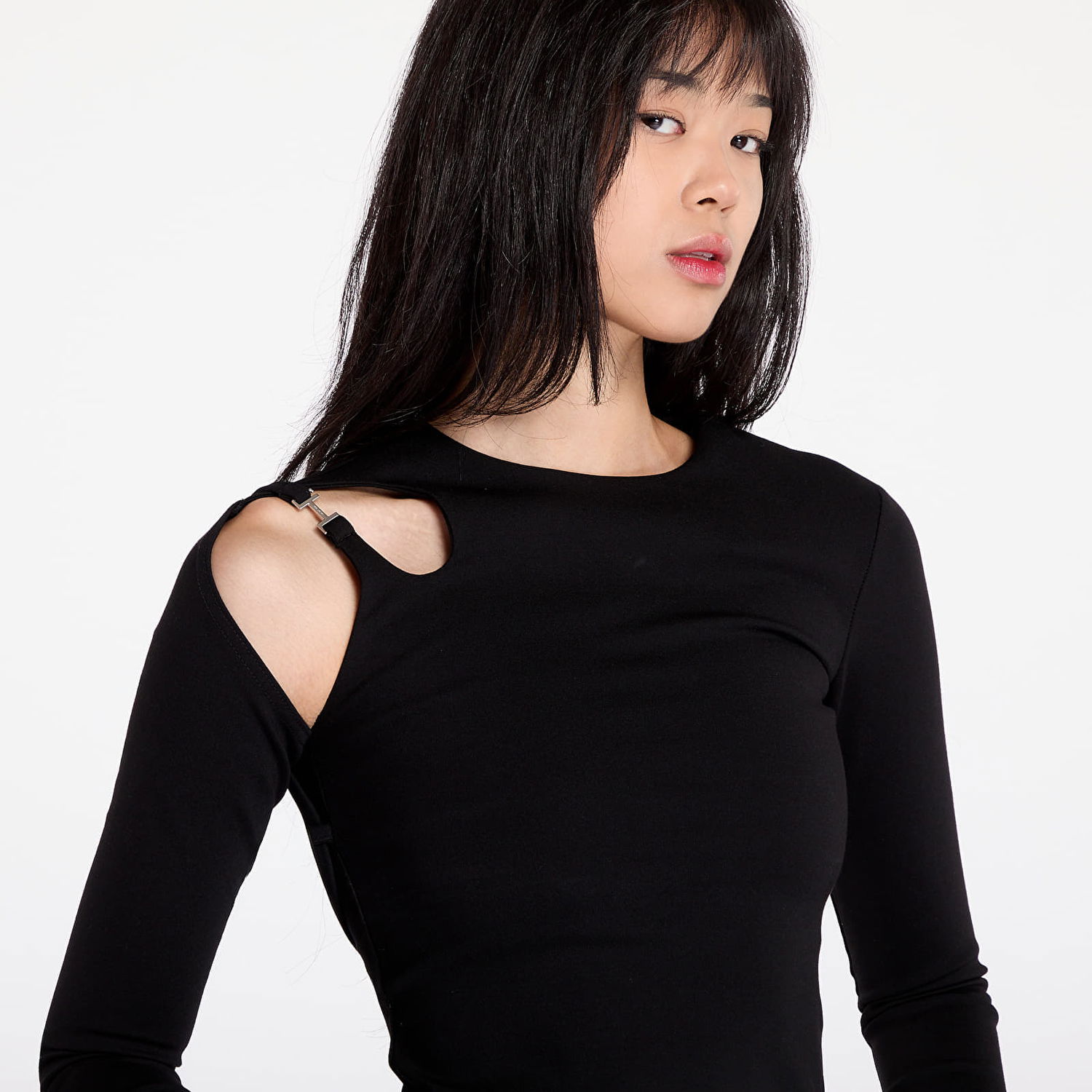 Majica HELIOT EMIL Etheria Long Sleeve Top with Cutouts Črna | AW24_W_13_071_BLK01, 1