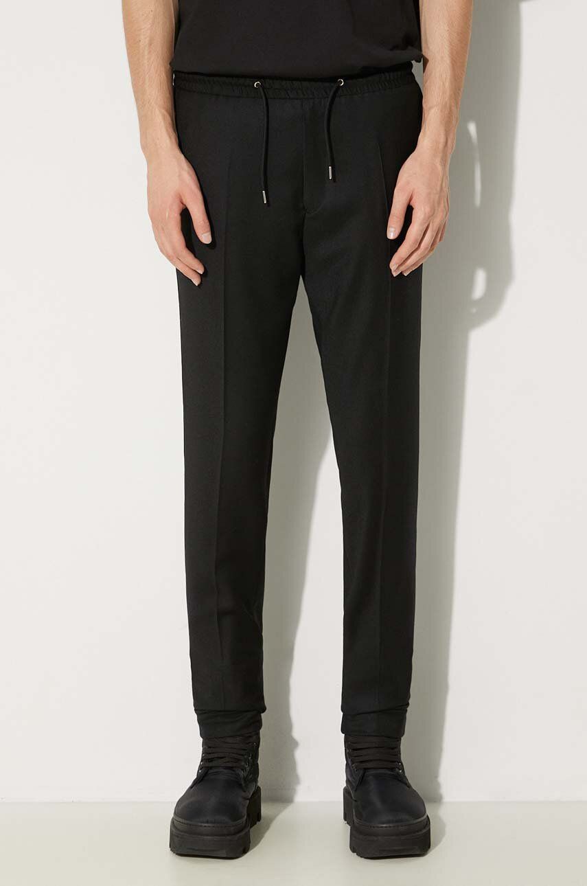 Hlače Paul Smith Paul Smith Wool Blend Tapered-Fit Drawstring Trousers Črna | M1R.921T.N00109, 0
