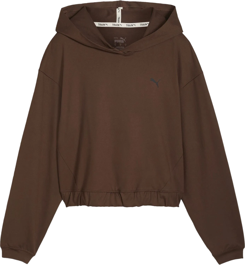 Pulover Puma Puma Studio Foundations Cropped Hoodie Rjava | 524848-65