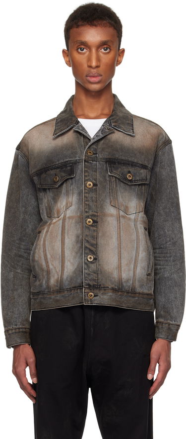 Jakna We11done We11done Washed Denim Jacket Siva | WD-DJ3-24-315-U-BK, 0