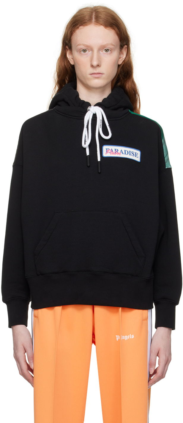 Pulover Palm Angels Classic Logo Patch Hoodie Črna | PWBB023S23FLE0011084