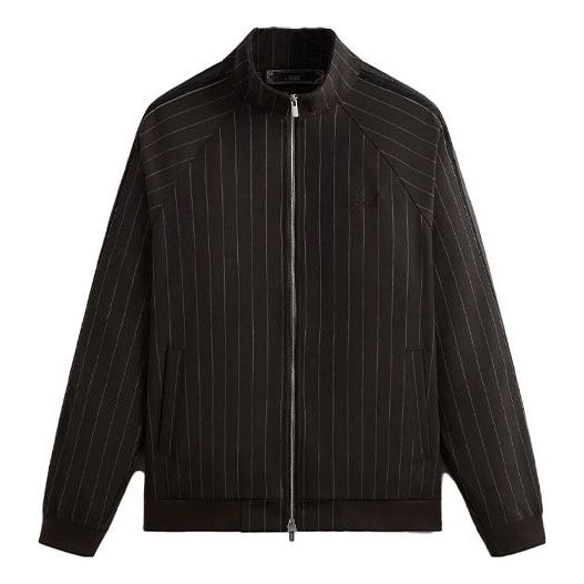 Bomber jakna KITH KITH Clifton Pinstripe Track Jacket Črna | KHM031512-211
