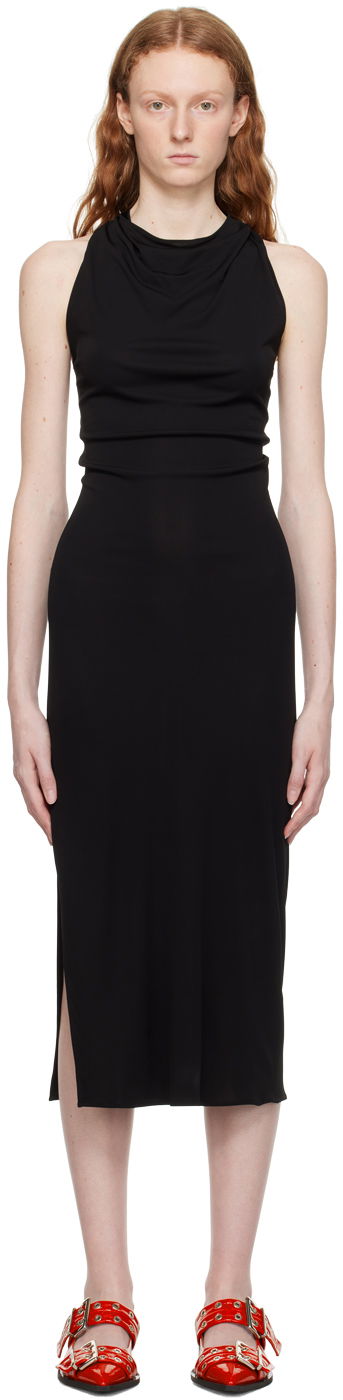 Obleke Helmut Lang Helmut Lang Twisted Maxi Dress Črna | N05HW605