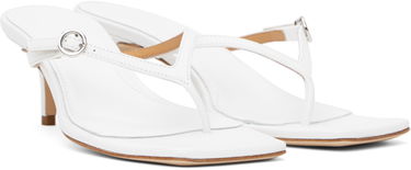 Modni dodatki Aeyde Aeyde Leigh Leather Toe-Post Heeled Sandals Bela | A11-HS-GAIS55TB162-SS25-1020-007, 3