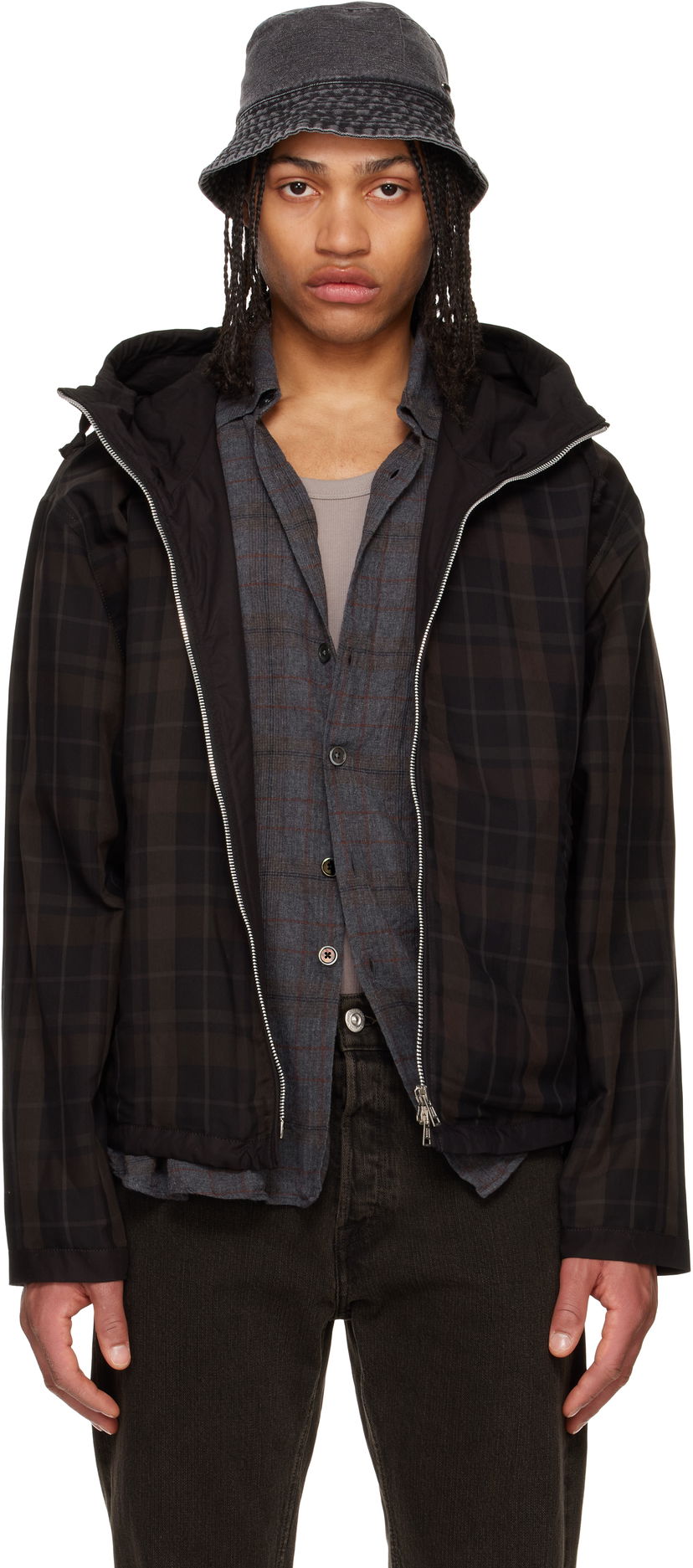 Puhovka OUR LEGACY Our Legacy Riviera Plaid Jacket Rjava | M2251RBSC