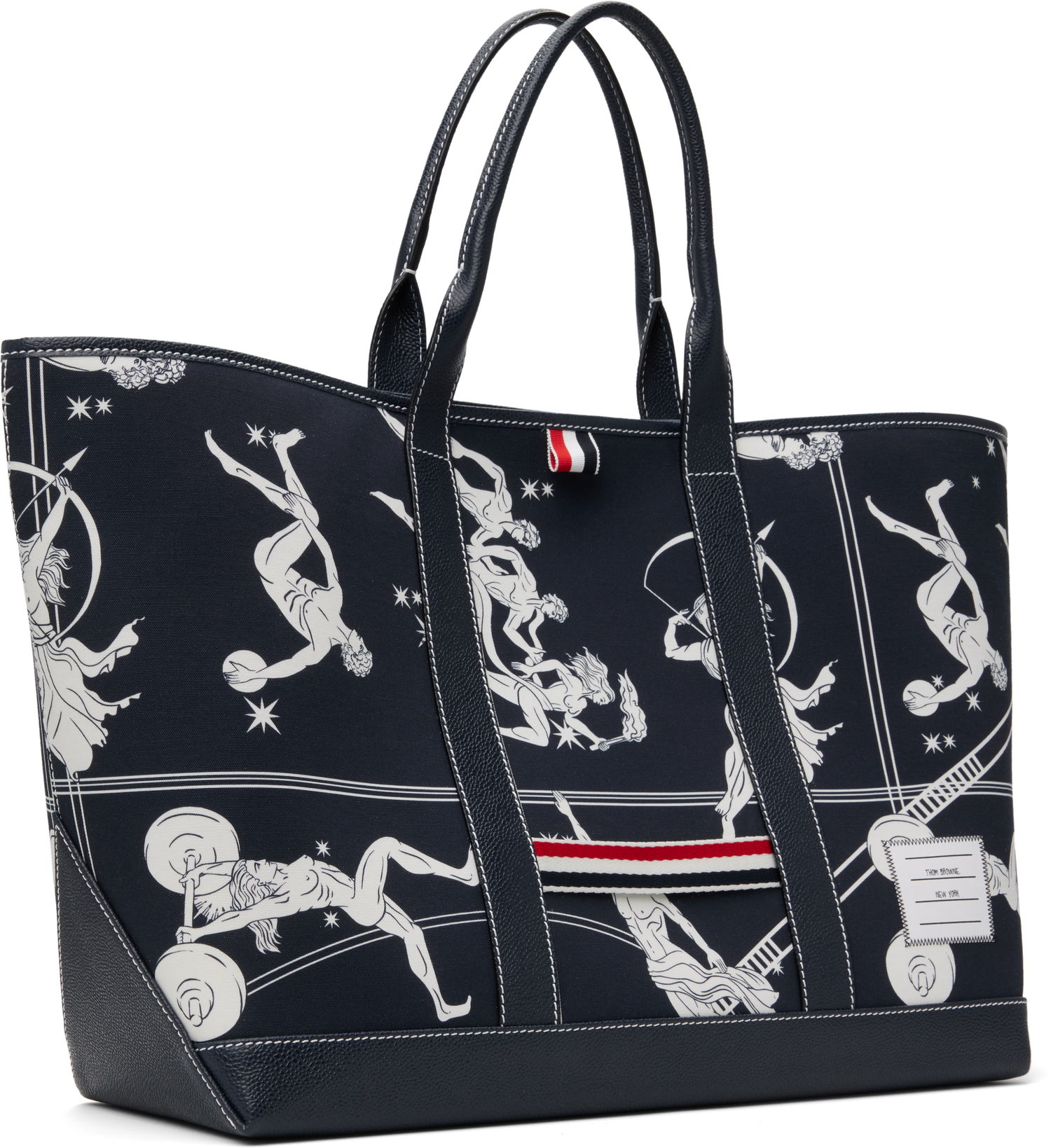 Tote bag Thom Browne Thom Browne Olympic Constellation Medium Tool Tote Mornarica | MAG389A-F0891, 1