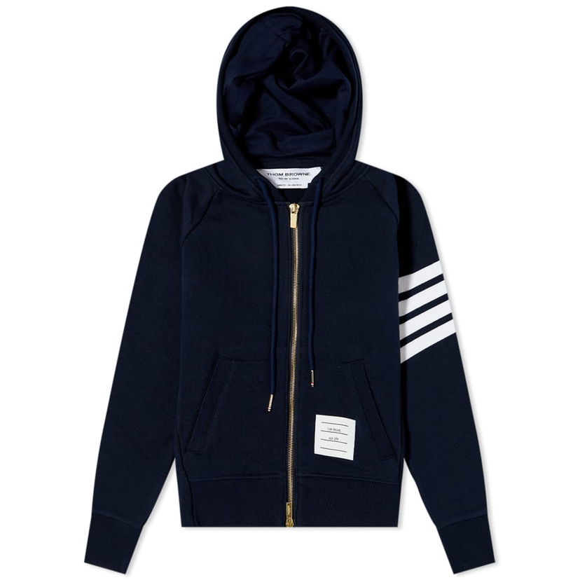 Pulover Thom Browne Thom Browne Classic 4-Bar Zip Hoodie Mornarica | FJT001A-00535-415