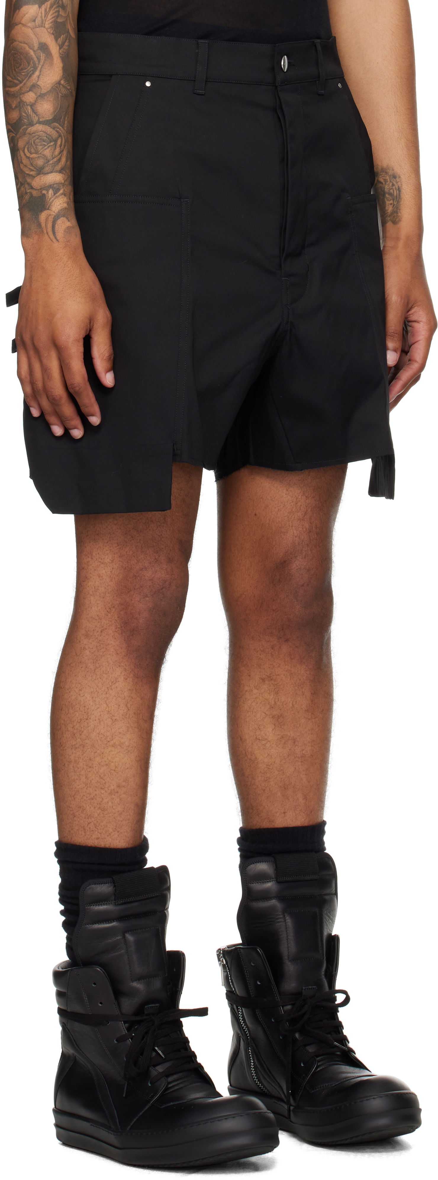 Kratke hlače Rick Owens Rick Owens Stefan Cargo Shorts Črna | RU02E1382 TE, 1