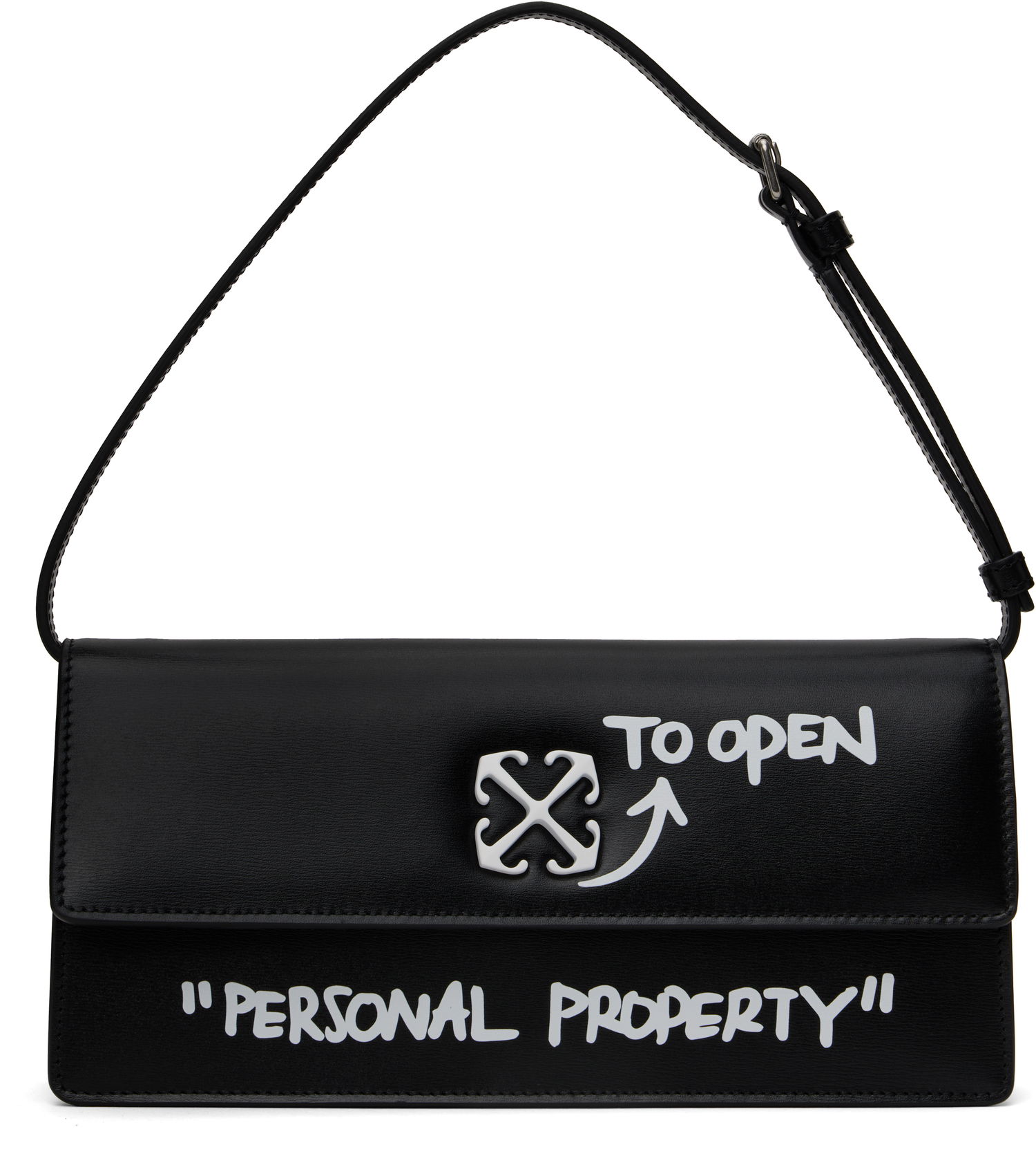 Torbica Off-White Off-White Jitney 1.0 Quote Shoulder Bag Črna | OWNN172C99LEA0021001, 0