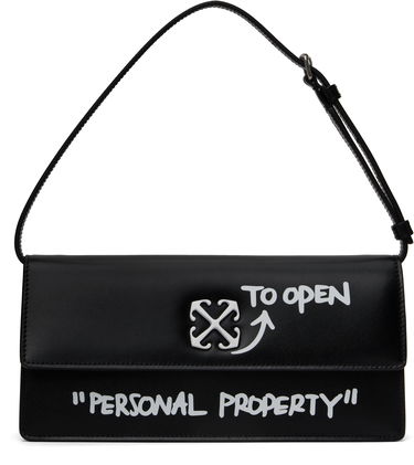 Torbica Off-White Off-White Jitney 1.0 Quote Shoulder Bag Črna | OWNN172C99LEA0021001, 0