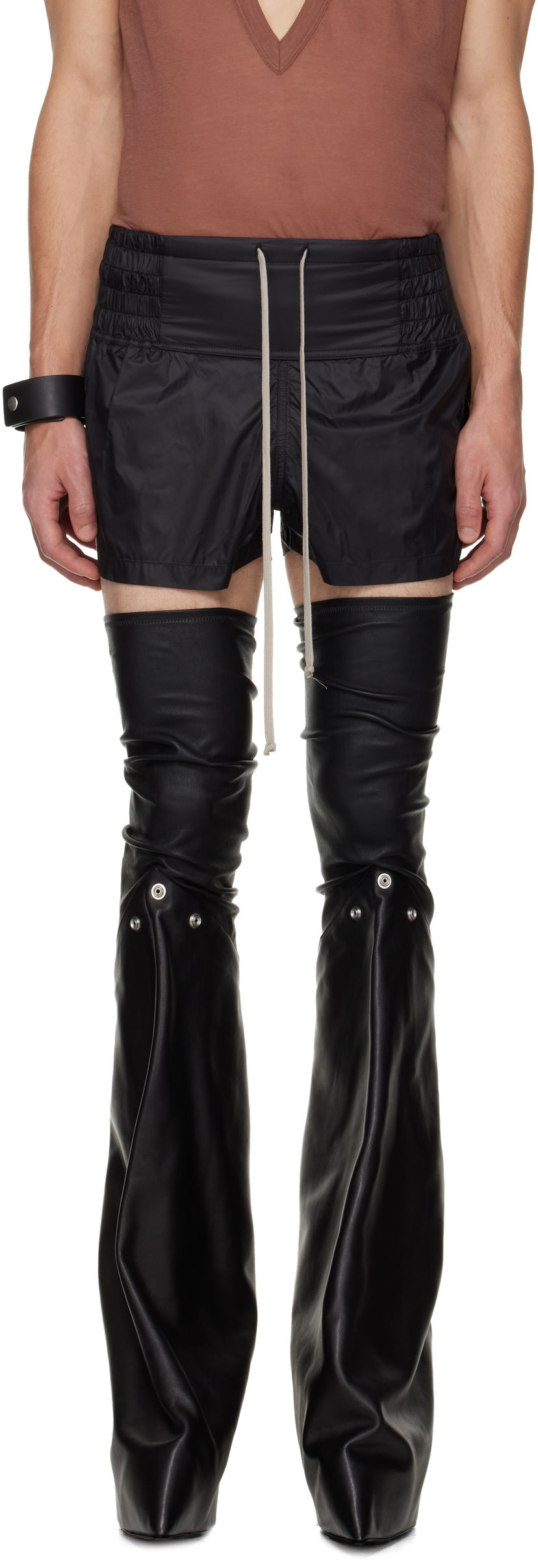 Kratke hlače Rick Owens Concordians Boxing Shorts Črna | RR02E1302 NP