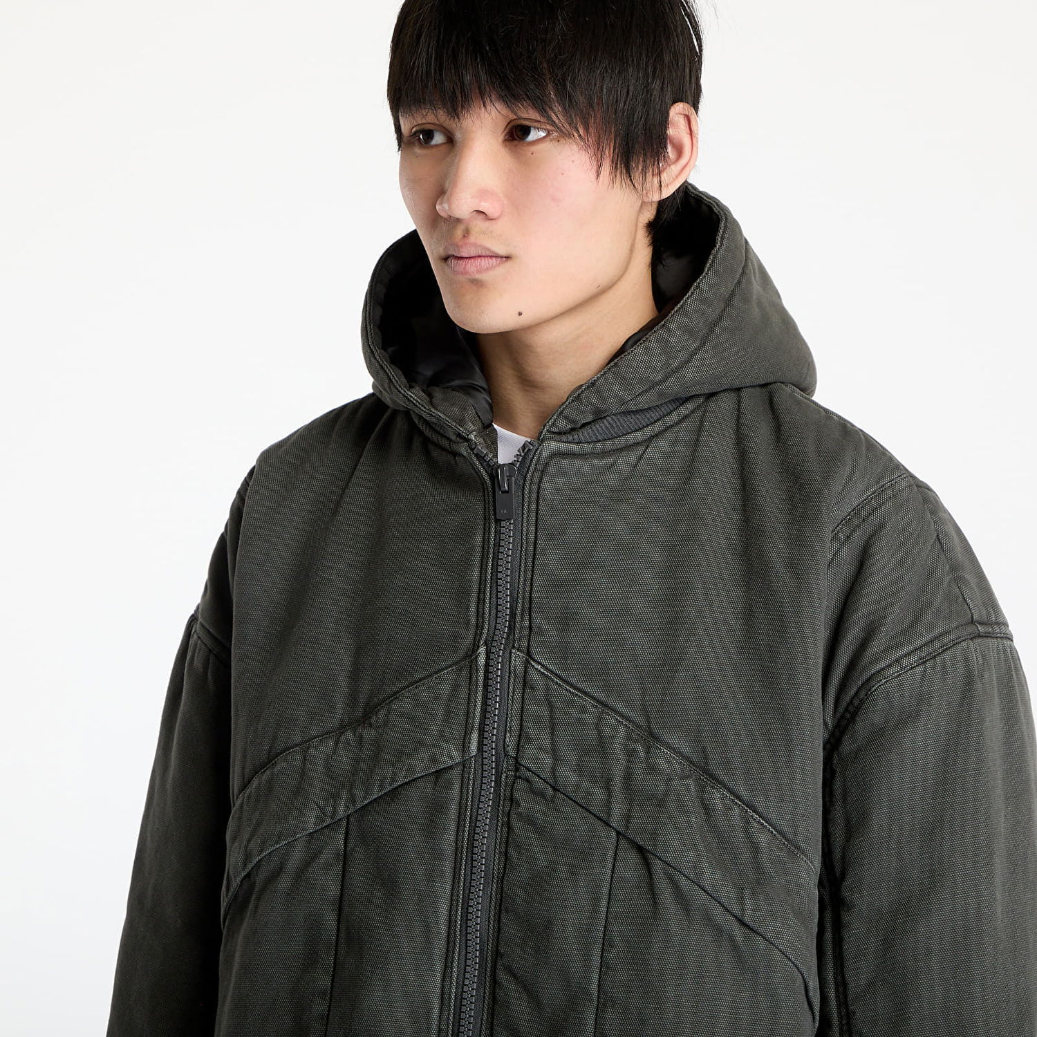 Pulover HELIOT EMIL HELIOT EMIL Parametrical Worker Hooded Jacket Siva | SS25_M_02_110_DGY05_CO, 1