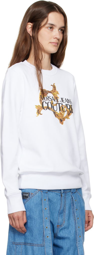 Pulover Versace Couture Screen-Printed Sweatshirt Črna | E79HAIE06_ECF00E, 4