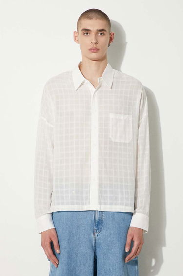 Srajce Stampd STAMPD Cropped Oversized Buttondown Shirt Bela | SLA.M3320BD.WHT, 0