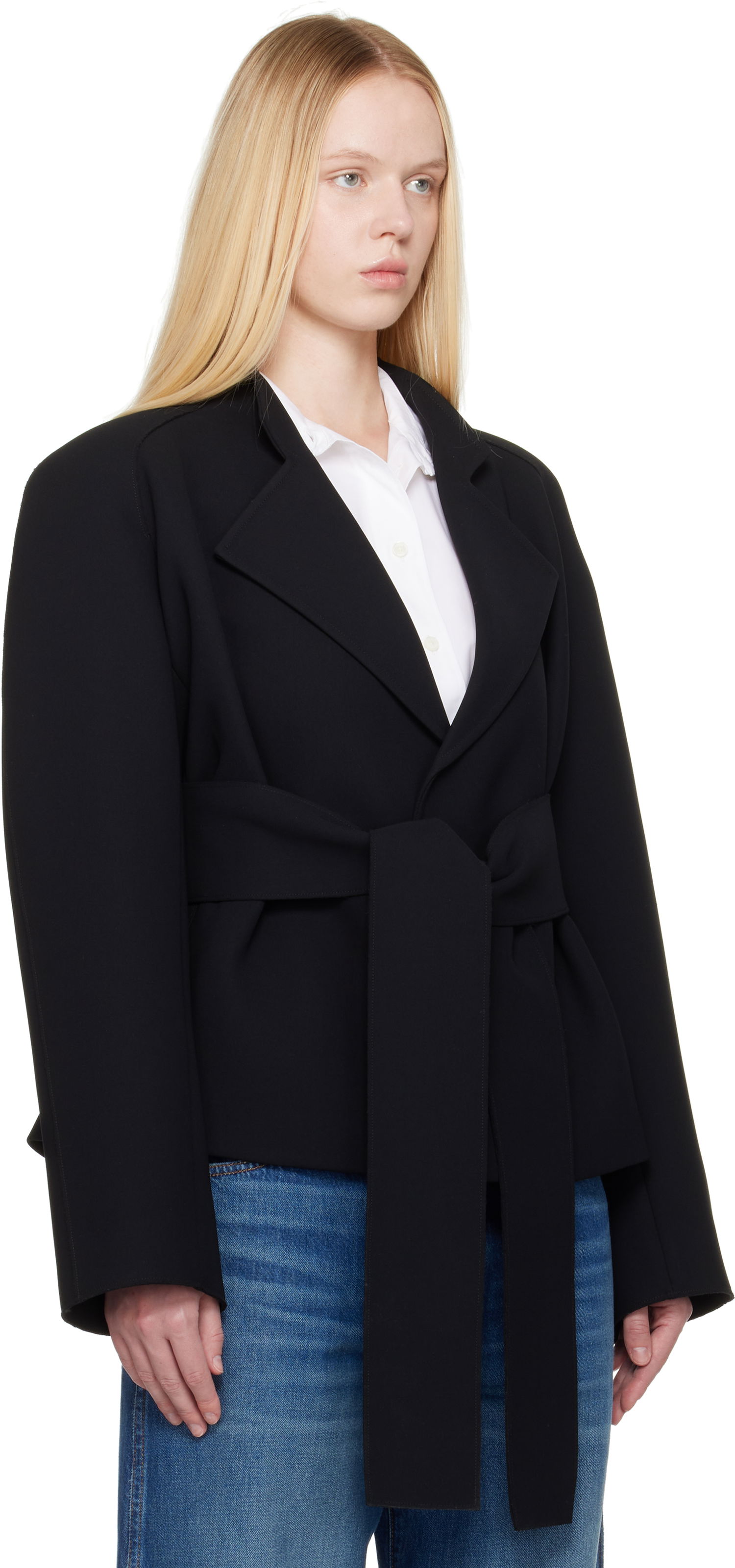 Jakna Khaite KHAITE Edith Belted Jacket Črna | 61814114, 1