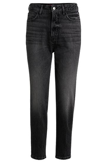Kavbojke BOSS Mom Fit Comfort Stretch Jeans Črna | 50519927