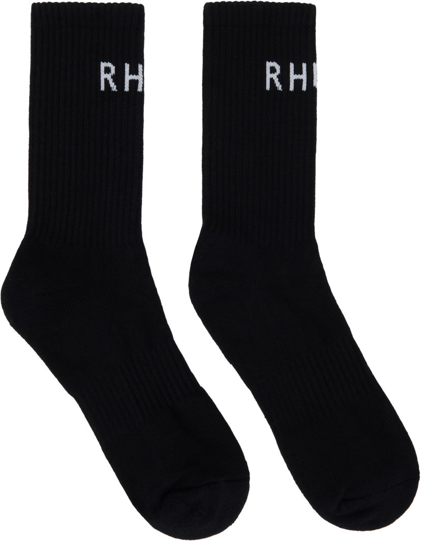 Nogavice Rhude Rhude Classic Logo Socks Črna | RHSS25SO08227