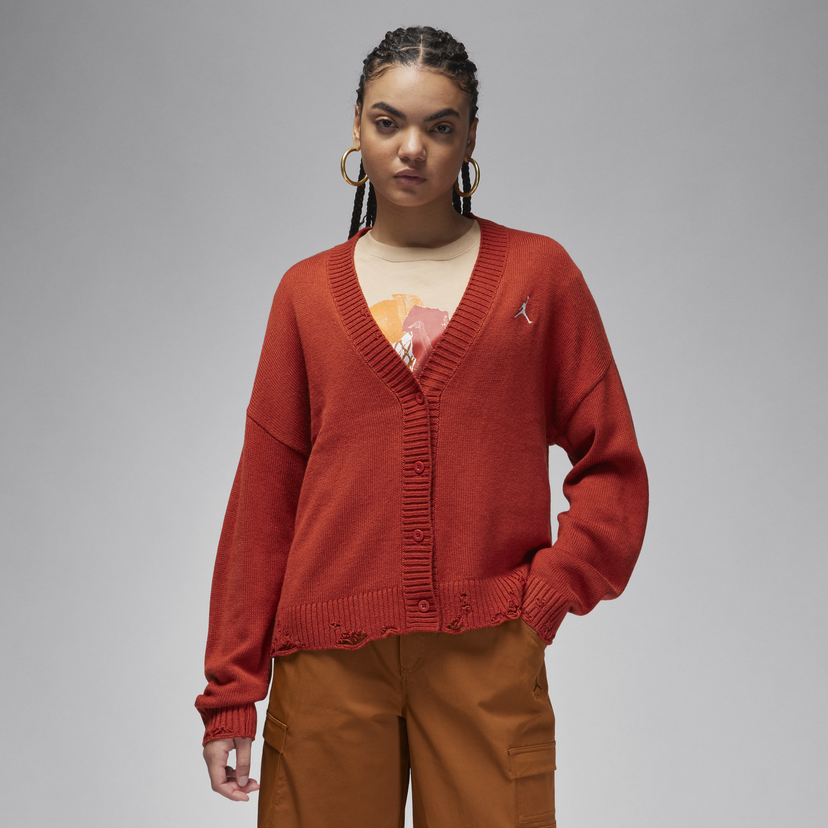 Pleteni pulover Jordan Jordan Cardigan Rdeča | FN5362-615