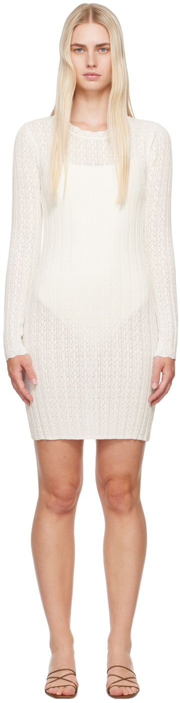 Obleke Loulou de Saison Loulou de Saison Senty Knit Mini Dress Bela | SENTY