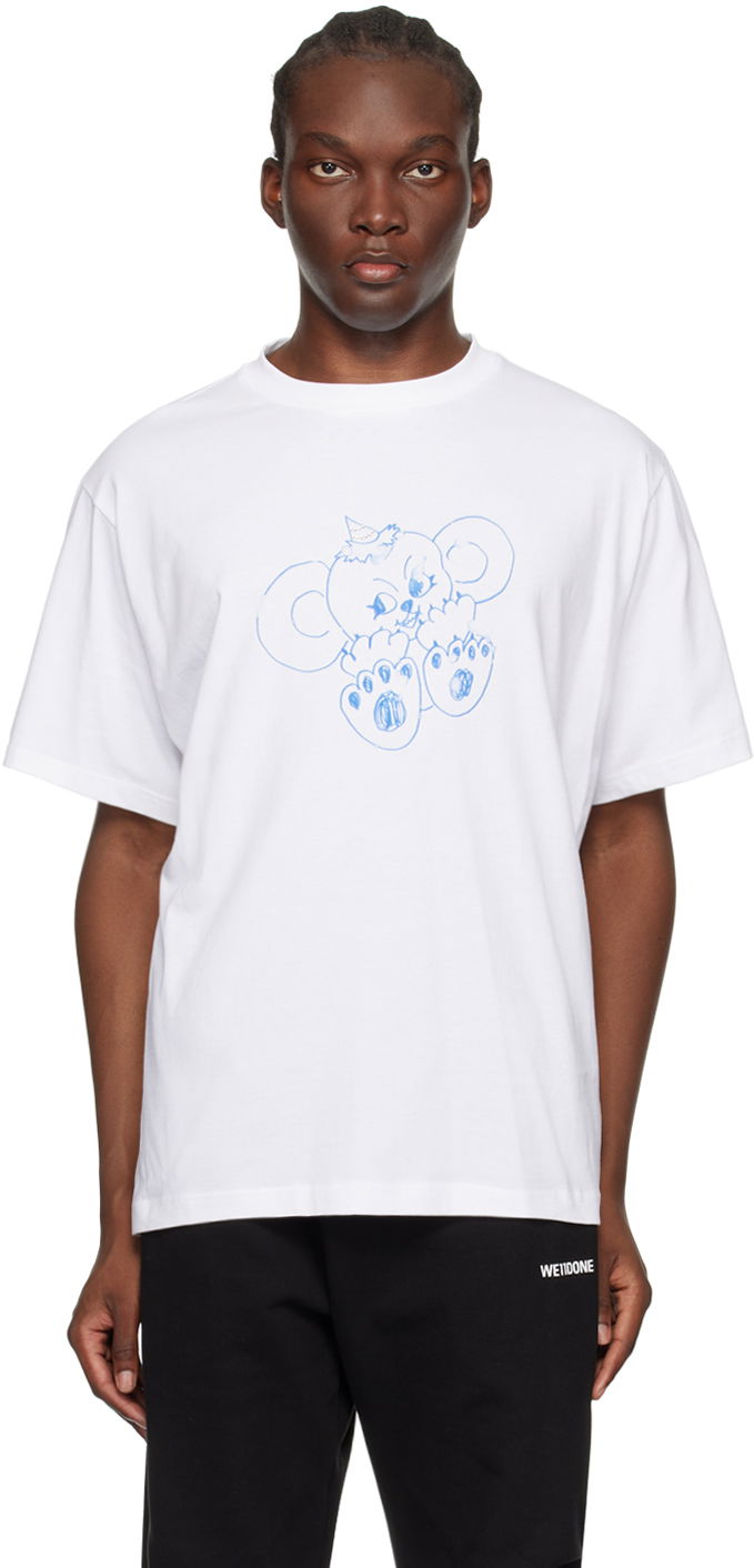 Majica We11done Monster Print T-Shirt Bela | WD-TT2-24-790-U-IV, 0