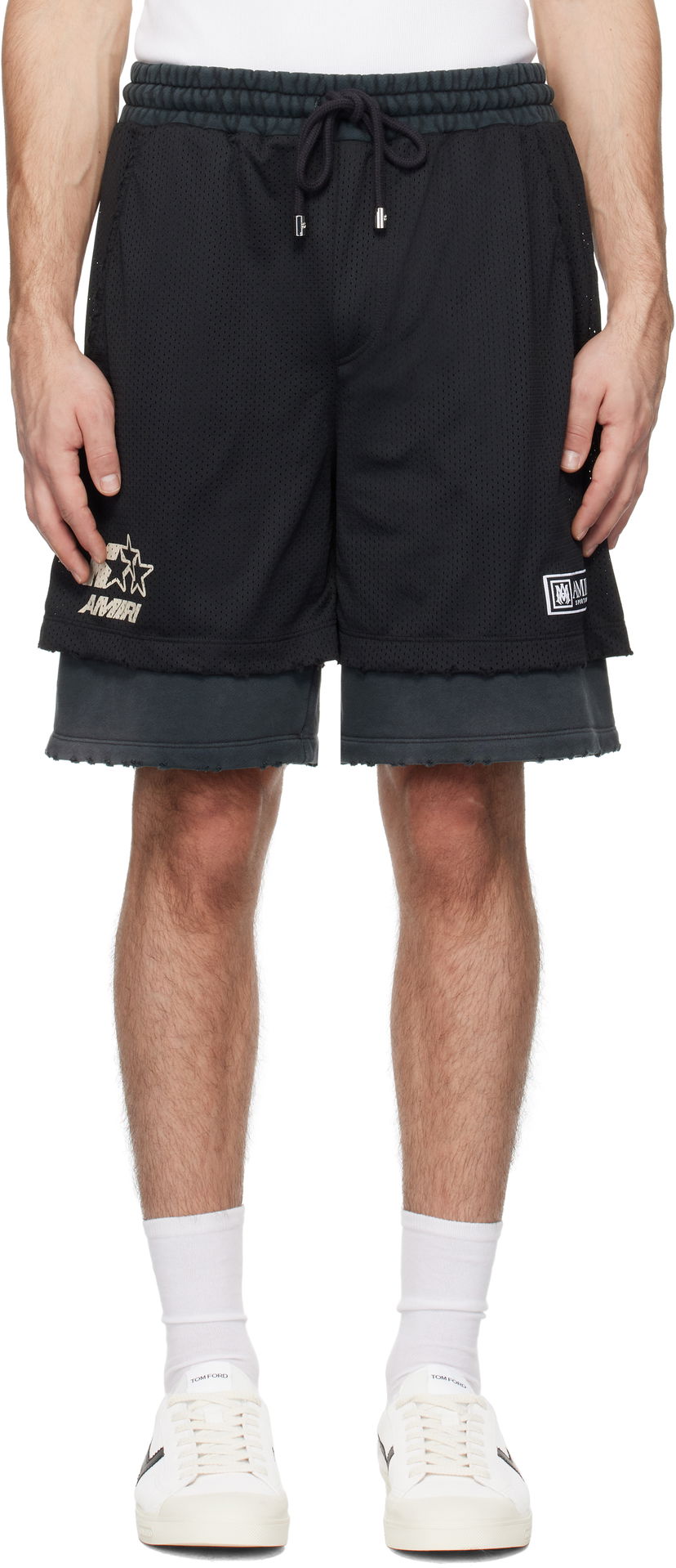 Kratke hlače AMIRI Amiri Mesh Basketball Shorts Črna | AMJYSH1036